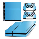 Skin Ps4 Fat Adesivo Película Playstation 4 Azul Sky