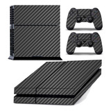 Skin Ps4 Fat Adesivo Película Playstation 4 Carbono Cinza
