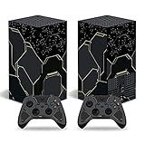 Skin Sticker For Xbox Series X Protective Cover Wrap Vinyl Decal Compatible With Console And Wireless Controller Black