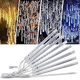 Sklep Snowfall Meteoro Cascata Sklep 8 Tubos Led Bastão Chuva Gelo Luz Natal Pisca 50cm Colorido 4 2M
