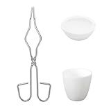 SKYPRO Kit De Fundição De Derretimento De 3 Peças Cadinho De Alumina Para Cadinho De Fusão De Quartzo Para Metal Dourado Prata E Cobre Lingote Tocha Ferramenta