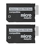 Skywin Adaptador Memory Stick Pro Duo Pacote Com 2 Leitores De Cartão Para PSP Adaptador Duo De Cartão De Memória Suporte De Cartão Fácil De Usar Compatível Com Cartão Playstation Câmera Ou Câmera