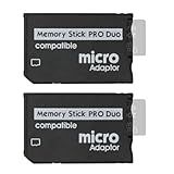 Skywin Memory Stick Pro Duo Adapter - 2 Pack Card Reader For Psp Memory Card Duo Adapter, Easy-to-use Card Holder Compatible With Playstation Card, Camera, Or Handycam
