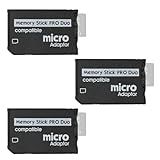 Skywin Memory Stick Pro Duo Adapter   3 Pack Card Reader For PSP Memory Card Duo Adapter  Easy To Use Card Holder Compatible With Playstation Card  Camera  Or Handycam