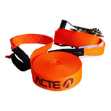 Slackline 10 Metros Laranja T123 Acte Sports