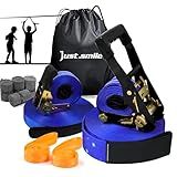 Slackline Kit Slakcline Mais Longo 18 3 M Com Protetores De árvores Treinador De Braço E Bolsa De Transporte Linhas De Folga Para Quintal Para Crianças E Adultos