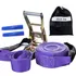 Slackline Roxo Cinta 10mt Catraca   Alças   Bolsa Brinde