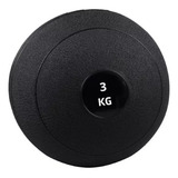 Slam Ball 3kg Cross Training Funcional Bola De Peso Thanus Cor Preto
