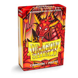 Sleeves Dragon Shield Matte 60 Yugioh Vermelho Crimson