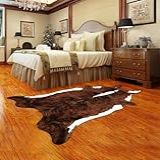 SlenyuBridal Tapete De Couro Sintético Marrom 14 X 19 M Estampa De Vaca Para Quarto E Sala De Estar Lindo Tapete De Bezerro Sem Crueldade Com Suporte Antiderrapante