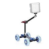 Slider Mesa Mini Dolly Com Magic Arm Suporte Articulado De 11 Polegadas