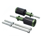 Slider Universal Bering Batente par Carbon Aluminio Verde