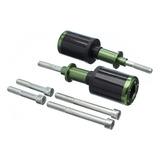 Slider Universal Bering Batente par Carbon Aluminio Verde