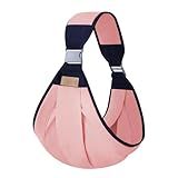 Sling Carregador Bebê Ergonômetro Compacto Leve Ajustável Rosa
