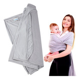 Sling De Bebe De Amarrar Canguru Com Proteção Uv Cor Cinza