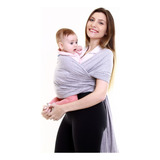 Sling Wrap Canguru Algodão Kababy Cor Cinza Mescla