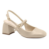 Slingback Diana Bege Claro