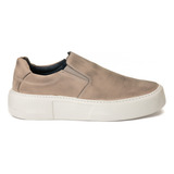 Slip On Masculino Confort Camurça Luxo Sola Alta