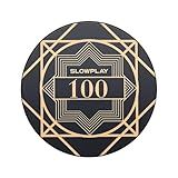 SLOWPLAY Fichas De Pôquer Nash Ceramic A Granel- Fichas De Pôquer De Cerâmica De Grau De Cassino De 12 Gramas Para Texas Hold-em- 43 Mm Fichas Profissionais Pacote De 50 Com Denominação De 100