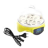Sluffs Mini Digital Com Capacidade Para 7 Ovos Galinha Pato Pássaro Incubadora Kit De Ferramentas Plugue Eu 220 V Para Aves De Fazenda Galinha Pato Ganso Escotilha