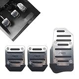 Slykew Pedal De Carros De Transmissão Manual De 3 Peças Pedal De Liga De Alumínio Peças Automotivas Antiderrapantes Decoração De Veículos Reposição De Pedal Universal Para A Maioria Dos Carros 
