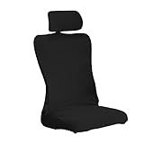 SM SunniMix Capa De Cadeira De Escritório Removível Com Capa De Encosto De Cabeça Confortável à Prova D água Com Zíperes Duráveis Ergonômicos Para Cadeira Giratória De Computador Doméstica Preta