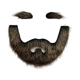 SM SunniMix Kit De Barba E Sobrancelha Postiça Acessório De Fantasia Para Festas Ouro Preto