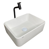 Smart Depot Banheiro Lavabo Sobrepor Apoio Louça Cor Branco 40cm X 30cm