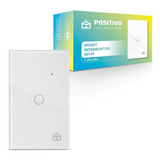 Smart Interruptor Wi fi Positivo Casa Inteligente 1 Botão Touch Branco Compatível Com Alexa E Google Assistente