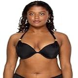 Smart & Sexy Top De Biquíni Feminino De Natação Secret Mega Push-up Frente única, Hue Preto, 36c
