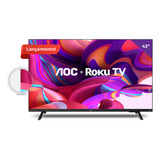 Smart Tv 43 Full Hd Com Roku Tv 43s5135 78g Aoc Bivolt Cor Preto