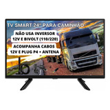 Smart Tv Digital Led Hd 24 Polegadas 12v Caminhão Antena