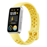 Smartband  Huawei Band 9  Amarelo Bisel Prateado Desenho Da Pulseira Fluoroelastómero