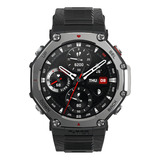 Smartwatch Amazfit T rex 3   2024 Caixa Onyx Pulseira Onyx Bisel Aço
