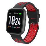 Smartwatch Bicolor Umbro Umb sb1424h b red Cor Da Caixa Preto Cor Da Pulseira Preto vermelho Cor Do Bisel Preto Desenho Da Pulseira Liso