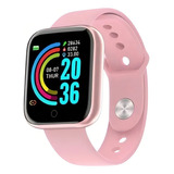 Smartwatch D20 Smartband Pró 1 3 Caixa 44mm Pulseira Rosa