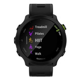 Smartwatch Garmin Forerunner 55 1 04 Caixa 42mm Black  Pulseira Black De Silicone