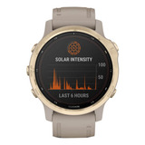 Smartwatch Garmin Pro Solar Fenix 6s 1.2 Caixa 42mm De Polímero Reforçado Light Gold, Pulseira Light Sand