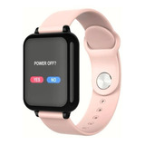 Smartwatch Haiz Smartwatch B57 1 3 Caixa Preta Pulseira Rosa