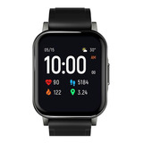 Smartwatch Haylou Smart Watch 2 1 28 Caixa De Policarbonato Preta Pulseira Black De Silicone Silicone Ls02