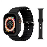 Smartwatch Hw68 Ultra Mini 41mm Tela De 1 75 Caixa Preto Pulseira Preto Bisel Preto Desenho Da Pulseira Mesh