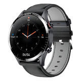 Smartwatch Level Lvw-50, Tela Amoled De 1.3 , Compatível Com Ios E Android Black / Couro