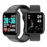 Smartwatch Relógio Inteligente Bluetooth Com Monitoramento Cardiaco, Contagem De Passos, Notificações, Pressão Sanguínea Entre Outras Funções Inteligentes (preto)