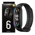 Smartwatch Relógio Inteligente M6: Tecnologia Avançada Caixa Preto Pulseira Preto Bisel Preto Desenho Da Pulseira Retâmgulo