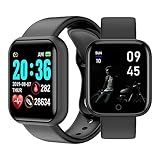 SmartWatch Relógio Pulseira Inteligente Bluetooth Carregamento Rápido Com Notificações Resistência à água Monitor Sensível Ao Toque Entre Outras Funções Inteligentes Preto