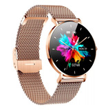 Smartwatch Royals Classic Vidro Gorilla Glass Amoled Luxo Pulseira Dourada Bisel Dourado Desenho Da Pulseira Milanese