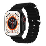 Smartwatch Smartwatch Series 8 Ultra T800 49 Mm, Cor Da Caixa: Branco, Cor Da Malha, Preto - Laranja, Cor Da Moldura, Cinza, Design De Malha Esportiva