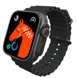 Smartwatch T10 Ultra Relógio Inteligente 49mm Bluetooth Cor Da Caixa Preto Cor Da Pulseira Preto Desenho Da Pulseira Oceano