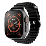 Smartwatch T800 Ultra Inteligente Chamada Bluetooth Cor Da Caixa Prateado Cor Da Pulseira Preto