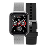 Smartwatch Technos Connect Max Prata E Preto Tmaxab 5k Cor Da Caixa Prateado